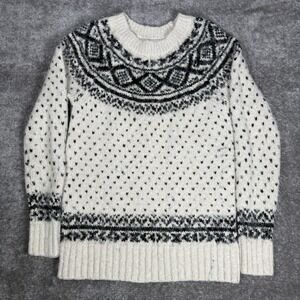 Abercrombie & Fitch Sweater Women's Large Fair Isle Nordic Fuzzy Warm Ski Resort